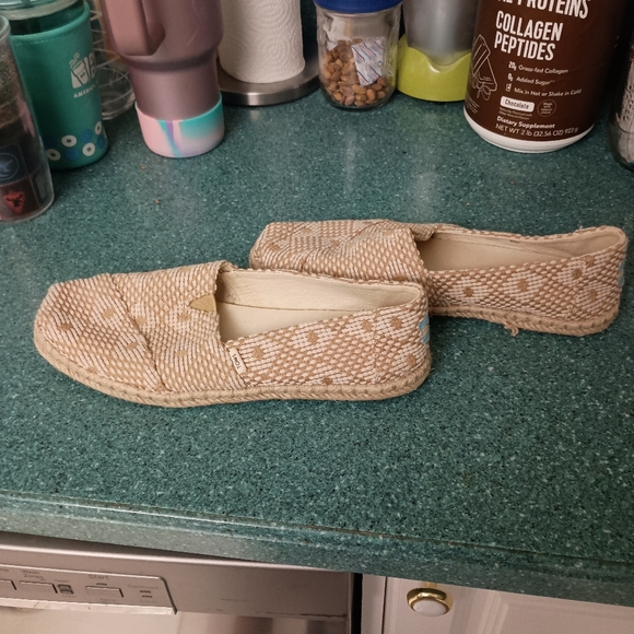Toms woven flat espadrille sz 8 - Picture 3 of 6